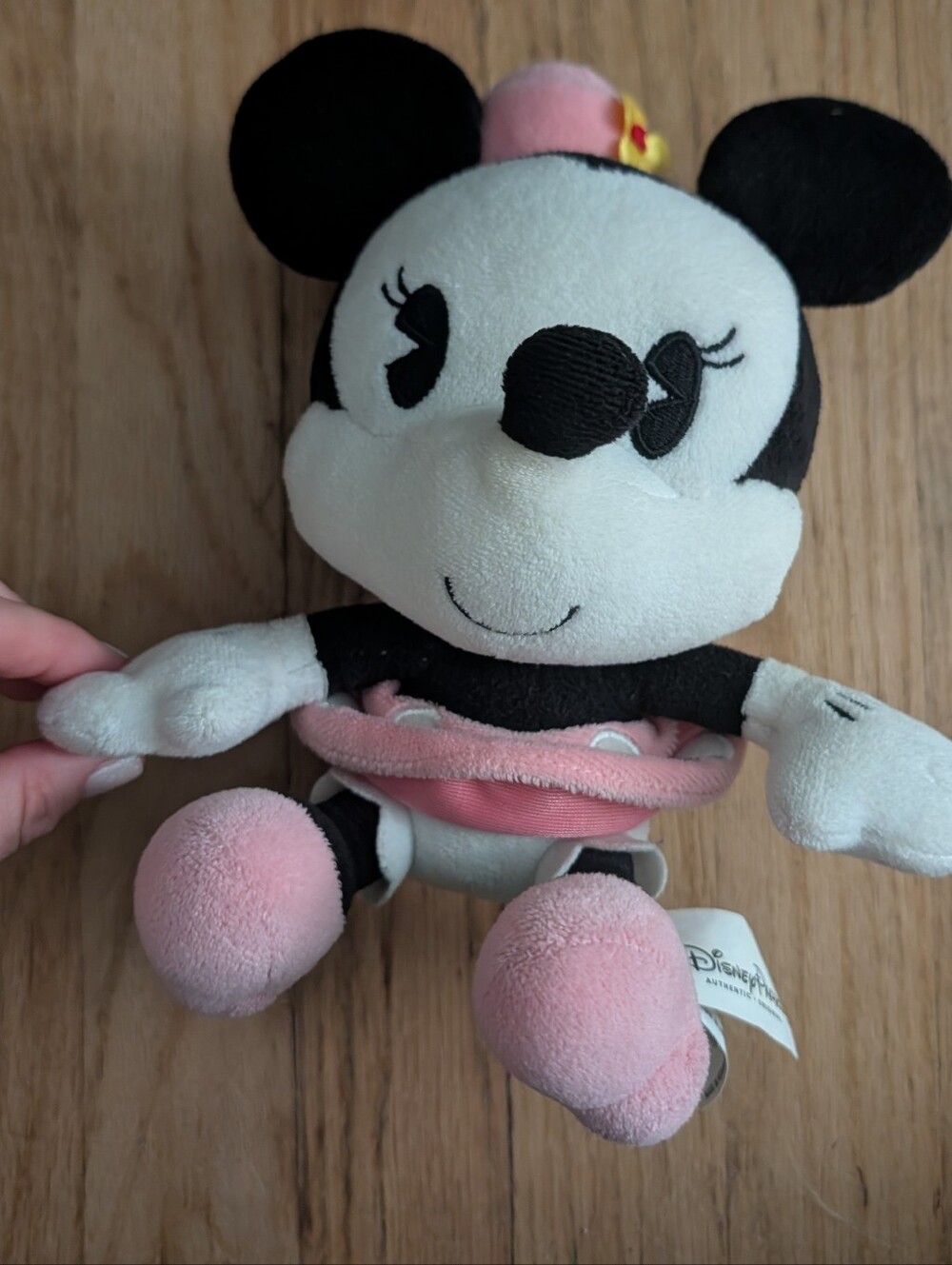 Disney Parks 8" Minnie Mouse Pink Dress Plush Stuffed Animal Authentic Original